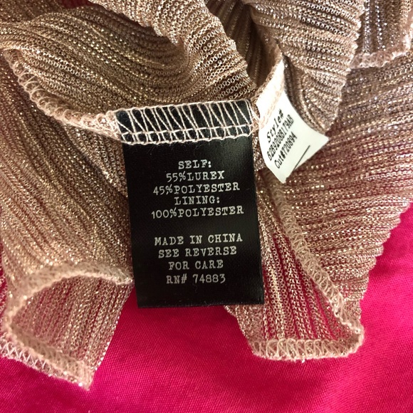 NWOT ADIVA Long Sleeve Shiny Blouse - Picture 4 of 4